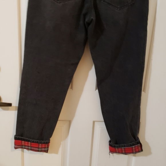 KanCan High Rise Straight Black Plaid patch - Picture 7 of 10